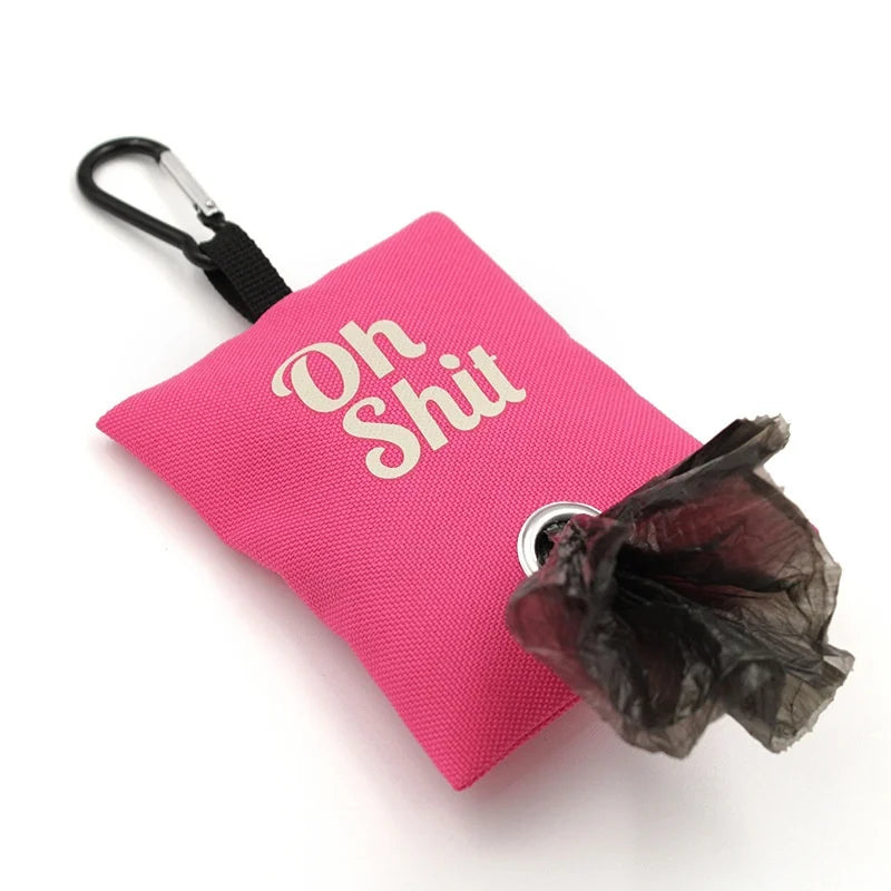 Fun Portable Pet Poop Storage Bag Metal Hanging Buckle Garbage Bag Poop Dispenser Pet Dog Poop Bag Pet Cat Cleaning Accessories