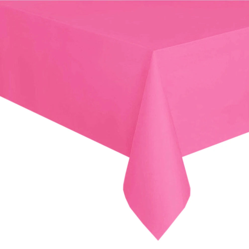 Disposable Tablecloth Pink Blue White Plastic Tablecloths for Birthday Party Christmas Table Cover Rectangular Table Tablecloths
