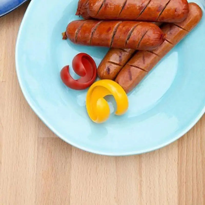 Hot Dog Slicer Barbecue Sausage Cutter Barbecue Tools Camping Innovation Kitchen Utensils Silicone Hot Dog Sausage Mold