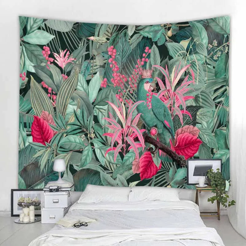 Aesthetic Home Decor Tapestry Beach Towel Yoga Mat Blanket Table Cloth Tapestry Tropical Jungle Animals Wall Hanging Tapestry