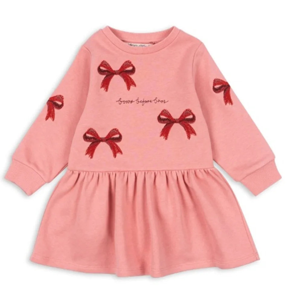 Kids Sweatshirt and Pant Set 2025 Autumn Heart Cherry Print Girls Dress Long Sleeve Boy Hooded Hoodies Pullover Casual Trousers