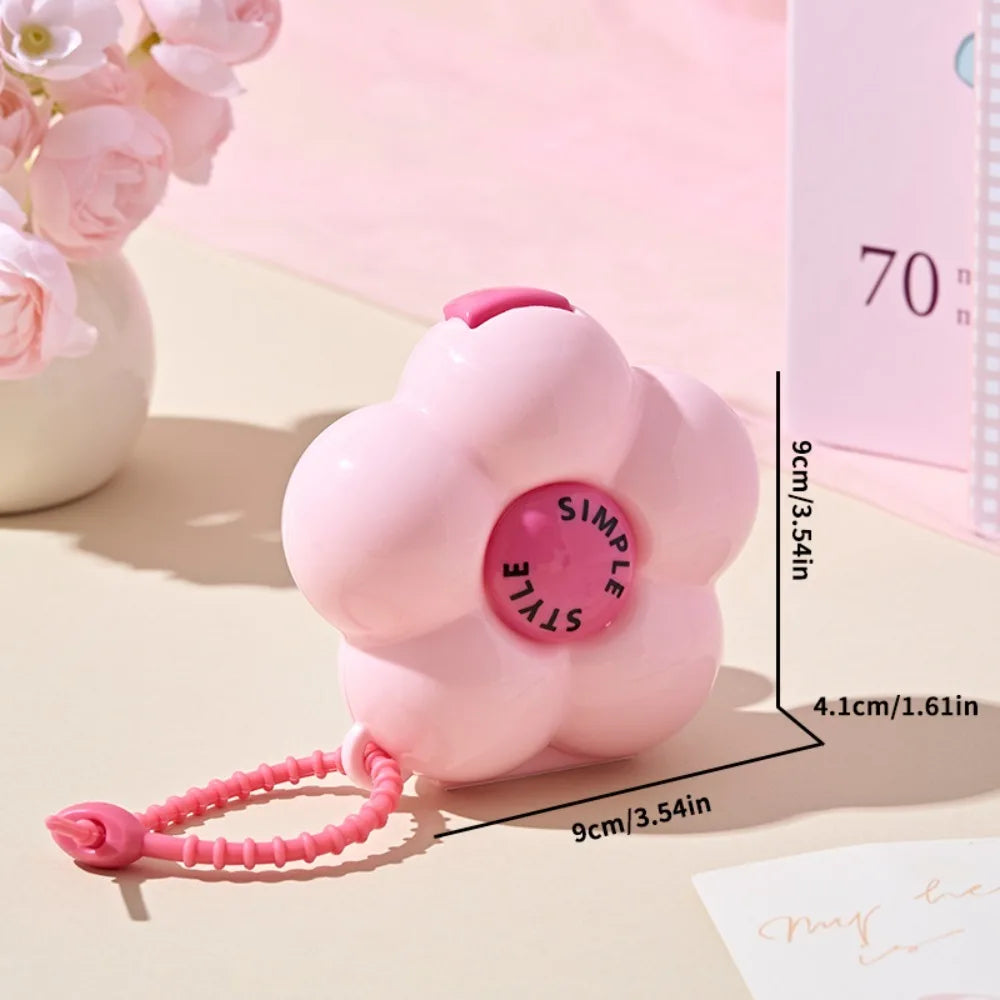 Cute Flowers Storage Box Pendant Dopamine with Dividers Jewelry Case Waterproof Plastic Medicine Box Travel