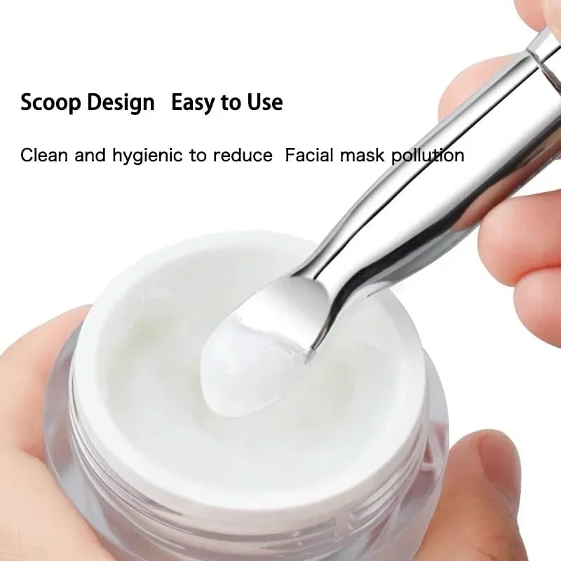 Dual-Use Silicone Facial Mask Brush with Soft Head And