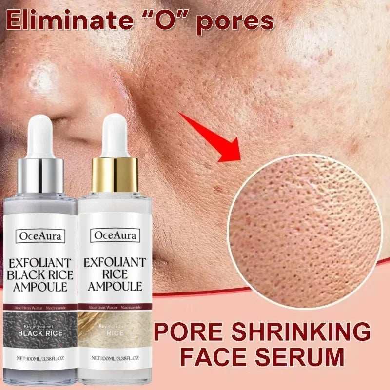 White Black Rice Exfoliating Serum Peel Shot Facial Moisturizing Soften Blackhead Removal Hydrating Shrink Pores Skin Care Korea