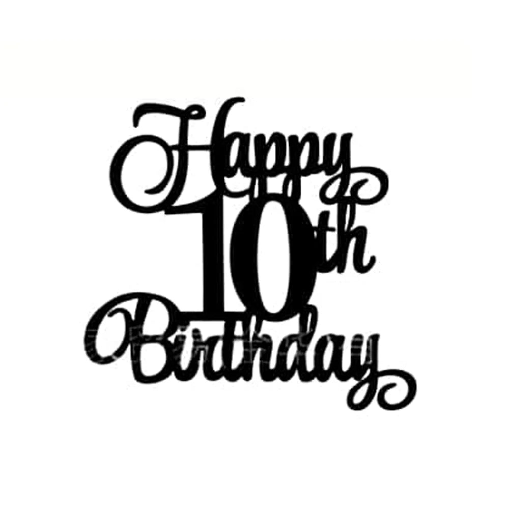 1 pcs Personalised Age Cake Topper Cupcake Flag Happy Birthday Glitter 30th 40th 50th 60th 70th 80th 90th Decor Adult Kids