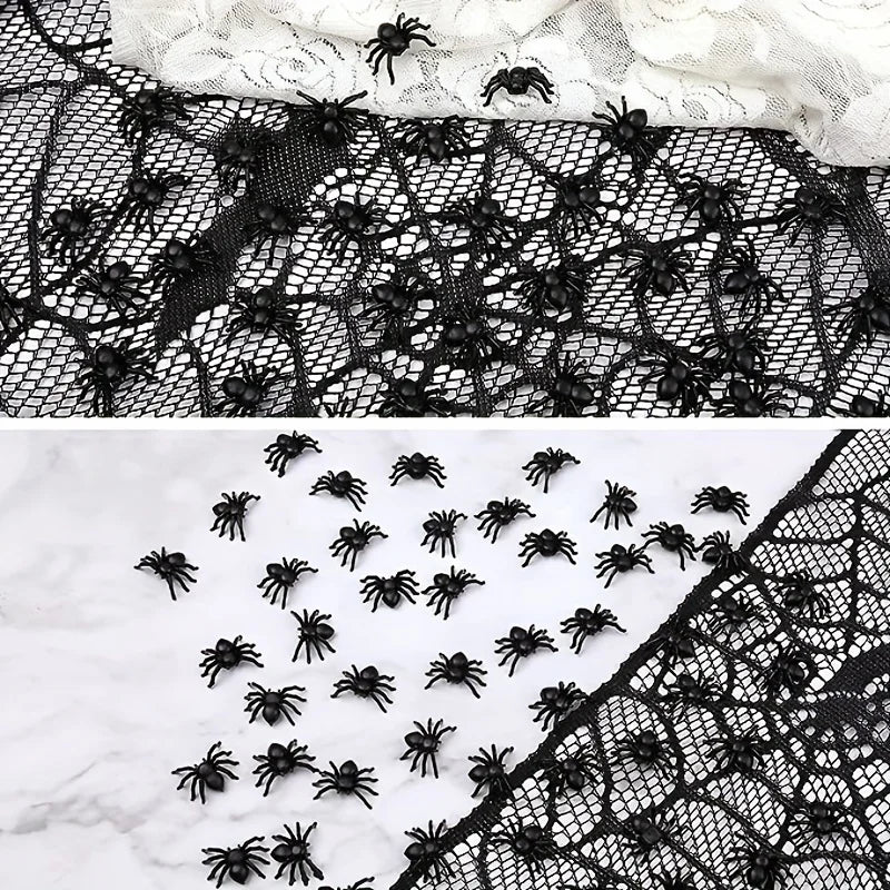 100/50pcs Realistic Spider Christmas Halloween Decoration Plastic Mini Spider