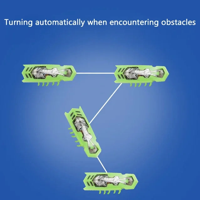 Pet interactive mini electric nano insect cat toy automatic obstacle avoidance and flipping toy battery driven Beetle toy