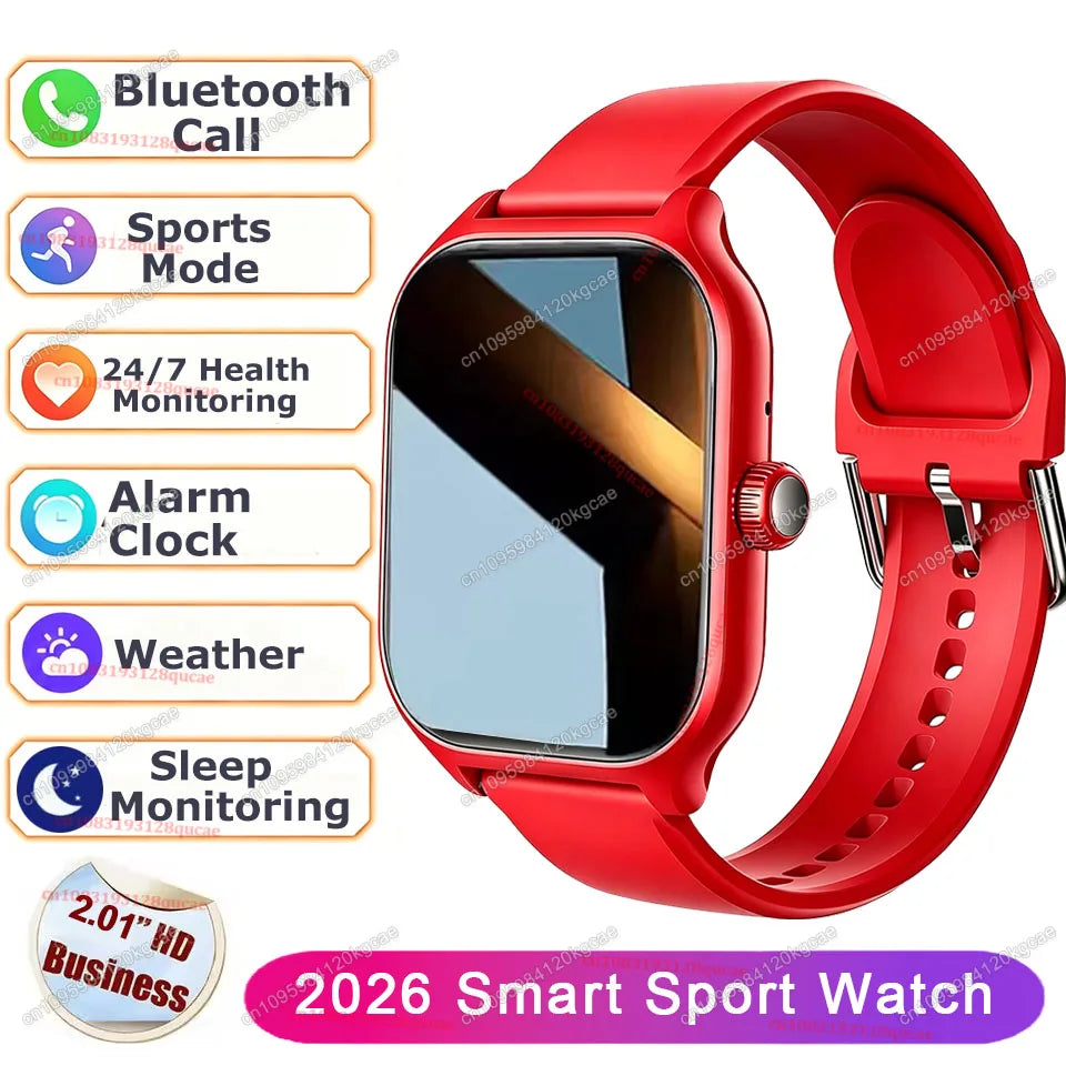 Smart Watch Men 2.01'' AMOLED Screen Waterproof Multiple Sport