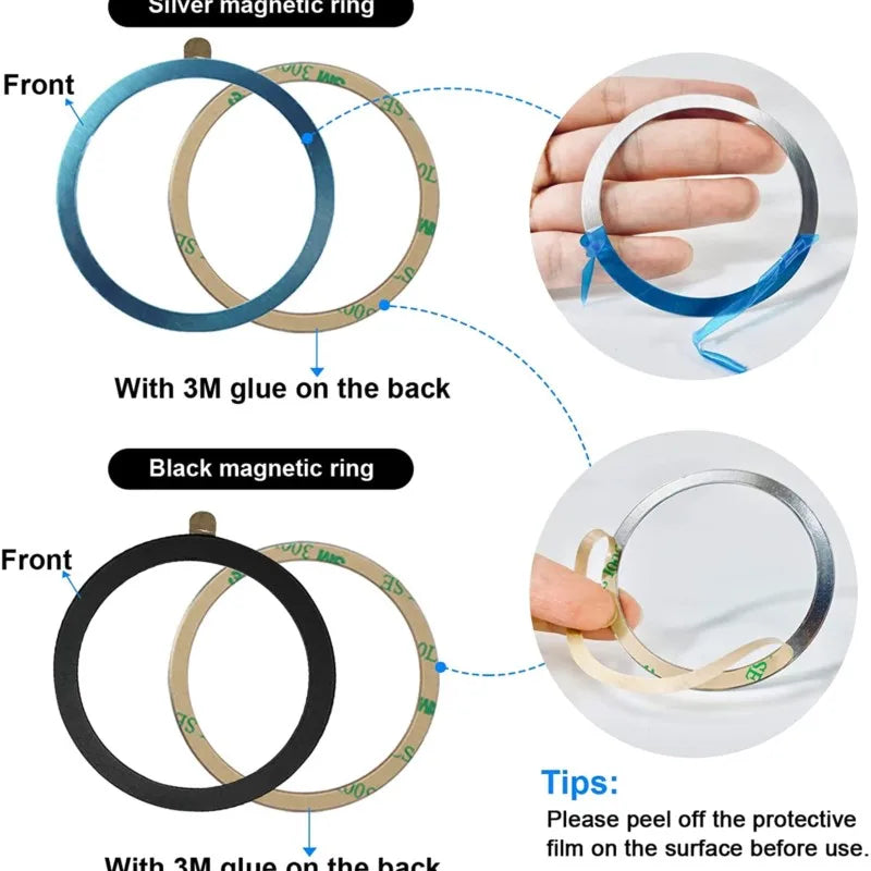 10pcs Universal Metal Sticker For Magnetic Metal Plate Ring Support Wireless Charger Metal Plate Iron Sheet For Car Phone Holder