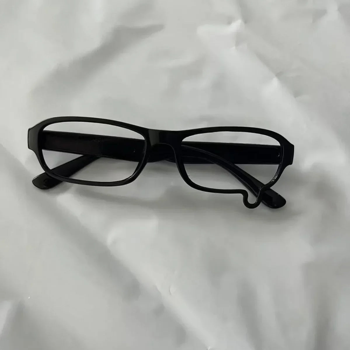 Y2K Anime Without lenses Glasses Dripping Tears Black Frame Unisex Retro Fashion Eyewear Cosplay Cute Accessories