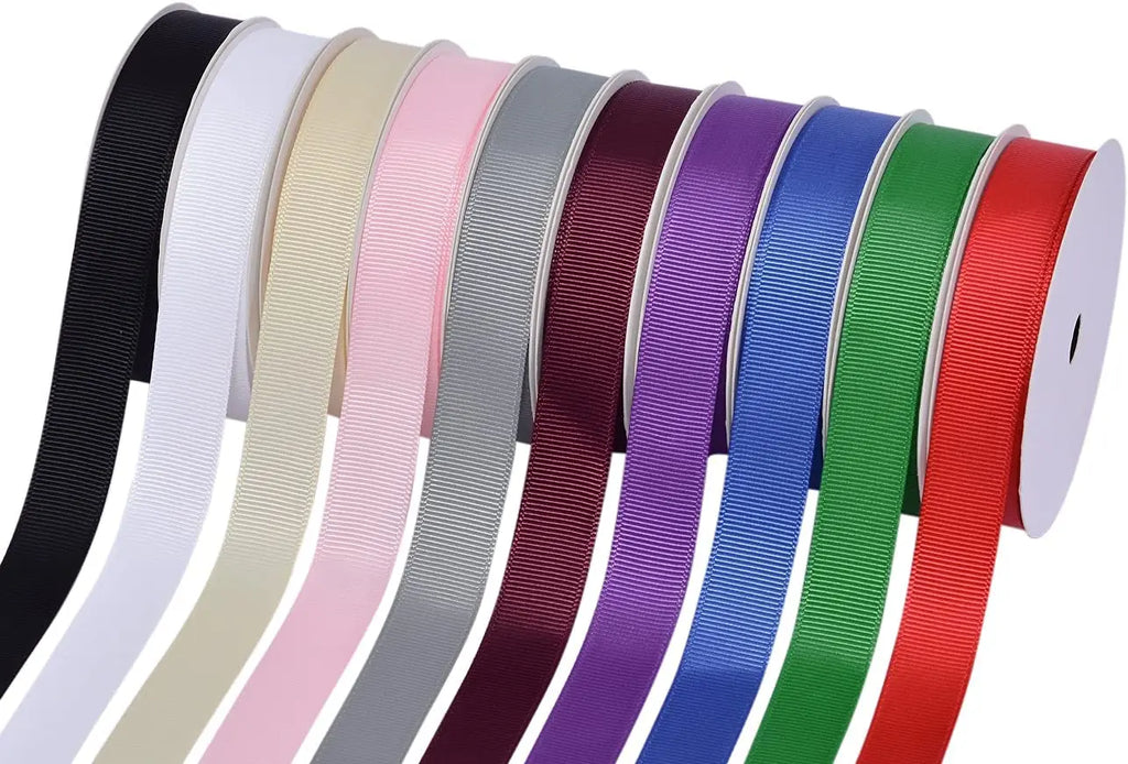 10 Meters Grosgrain Ribbon Solid Fabric for Gift Wrapping Wedding Bows Decoration Hair Sewing Supplies DIY Crafts Accessories
