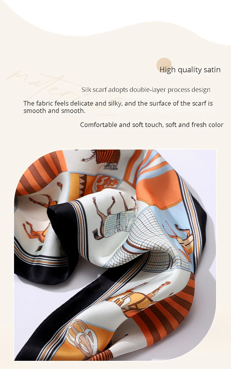 Imitation Silk Scarf Magnetic Buckle Necklace Pendant Wearing Spring and Autumn Cervical Protection for Women