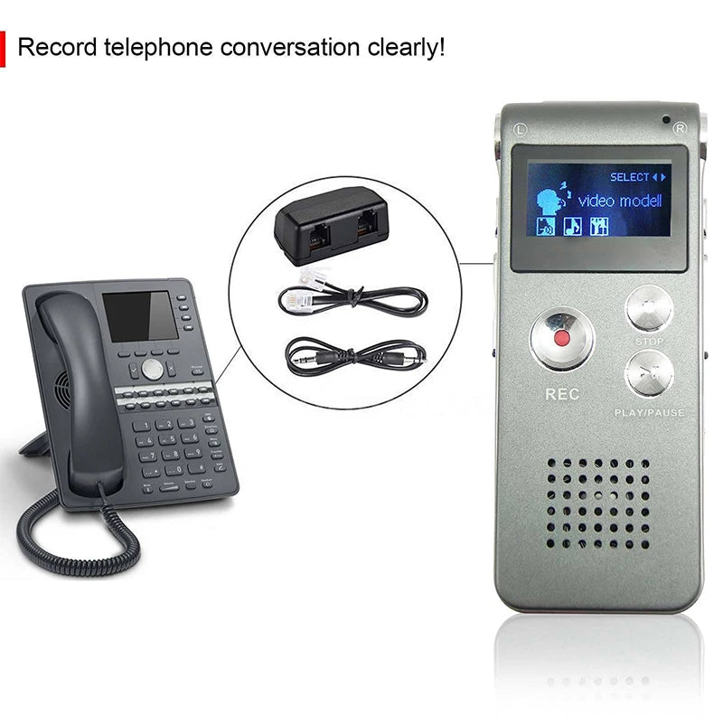 8GB/16GB/32GB Voice Recorder MP3 Player Mini Sound Audio Recorder