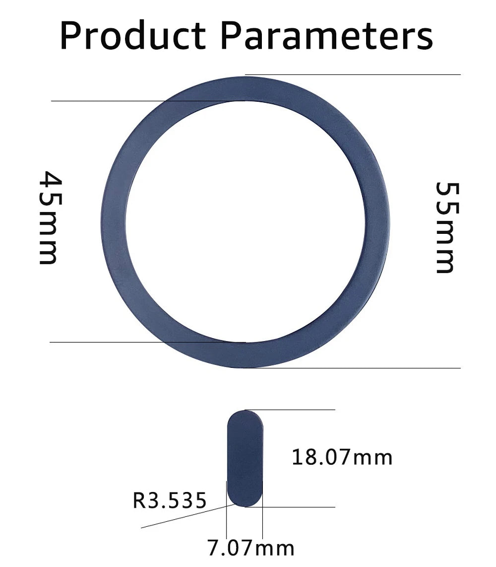 For Magsafe Magnetic Plate Ring Universal Metal Iron Sticker Support Wireless Charger Metal Plate Sheet for Magnet Car Holder