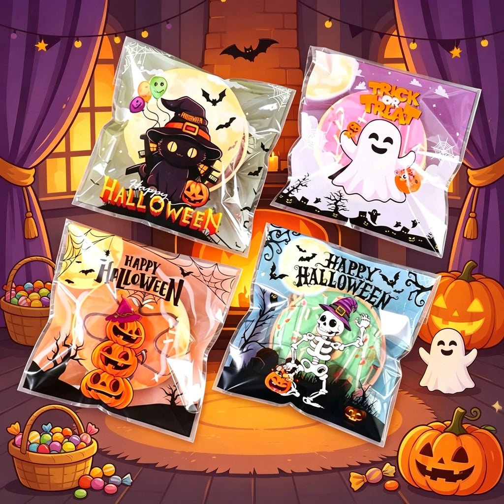 Self-Sealing Spooky Halloween Candy Bags