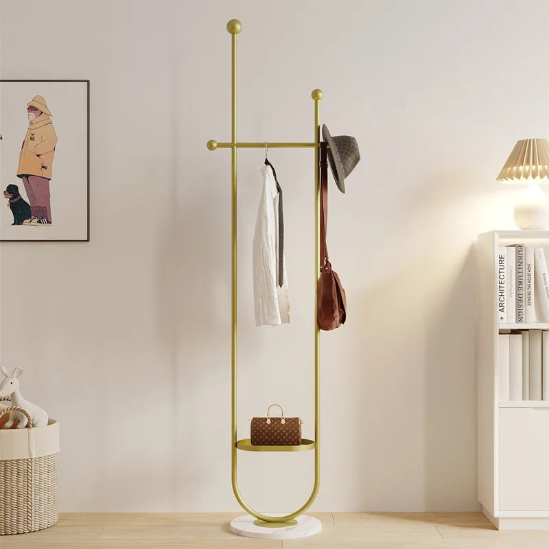 Portable Floor Clothes and Hat Rack