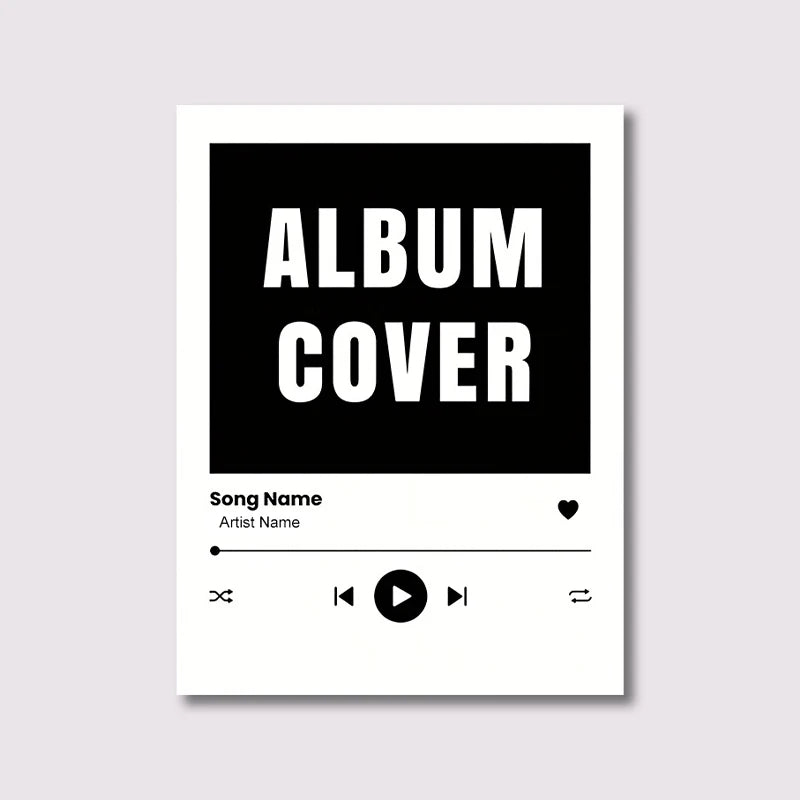 Custom Song Poster Music Wall Art Album Cover Print Music App