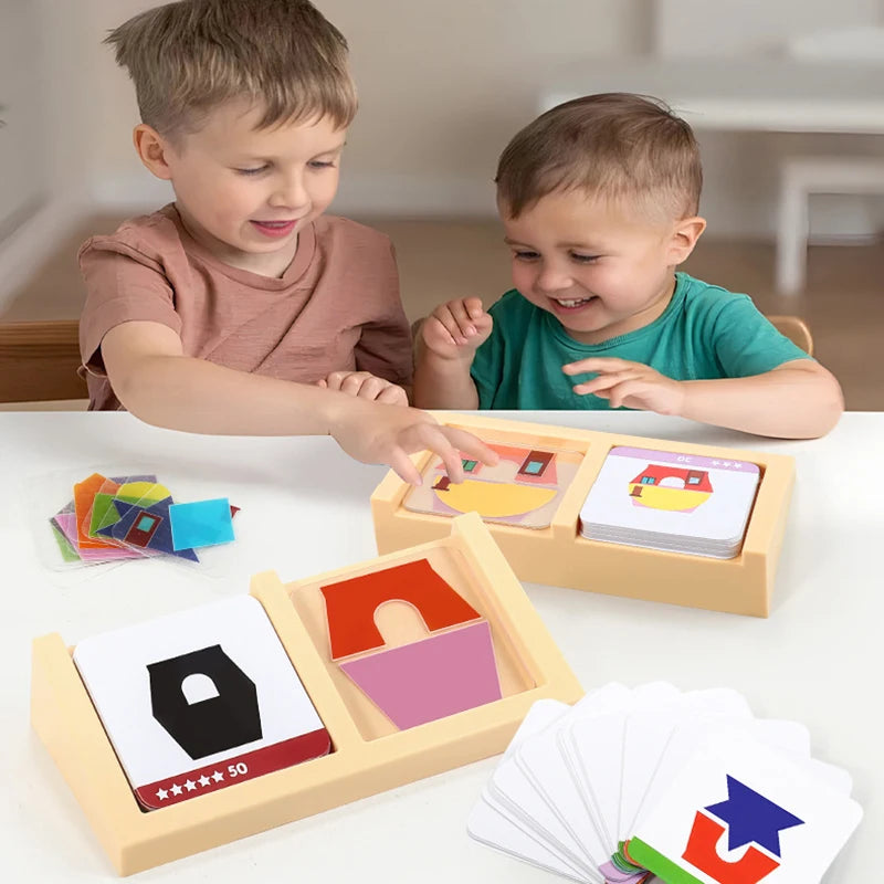House Design Logic Game Montessori Toys Creative Geometric Shape Spatial Imagination Intellectual Thinking Puzzle Games Kids Toy