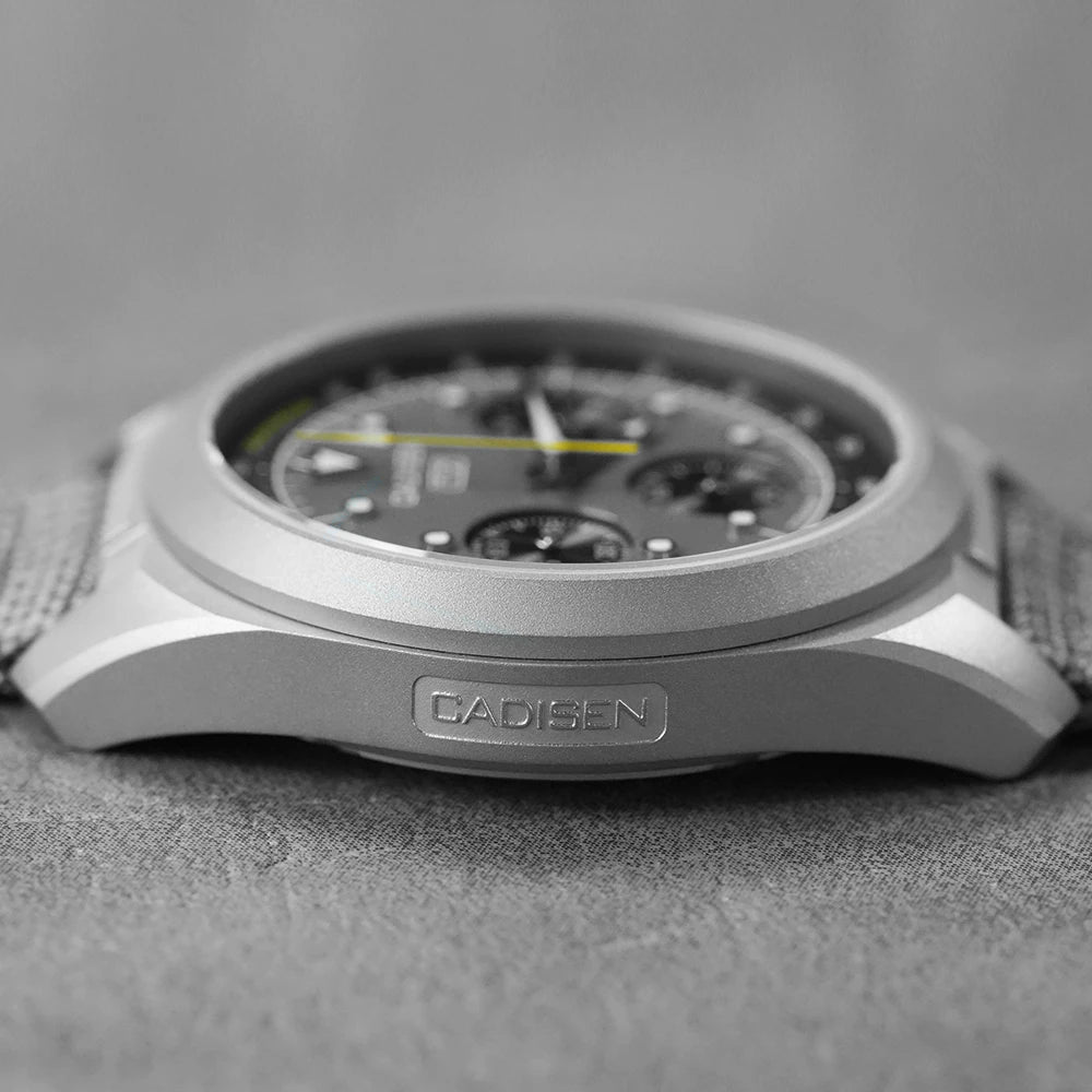 CADISEN TI-7 MULTISYNC Titanium Moon Mens Watches Quartz Chronograph