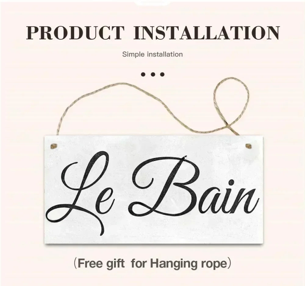 Home decor Toilet Signs Wooden Hanging Plaque Decorative Plaque for Toilet Door Hanging Sign Wood In Bar Pub Beach decor