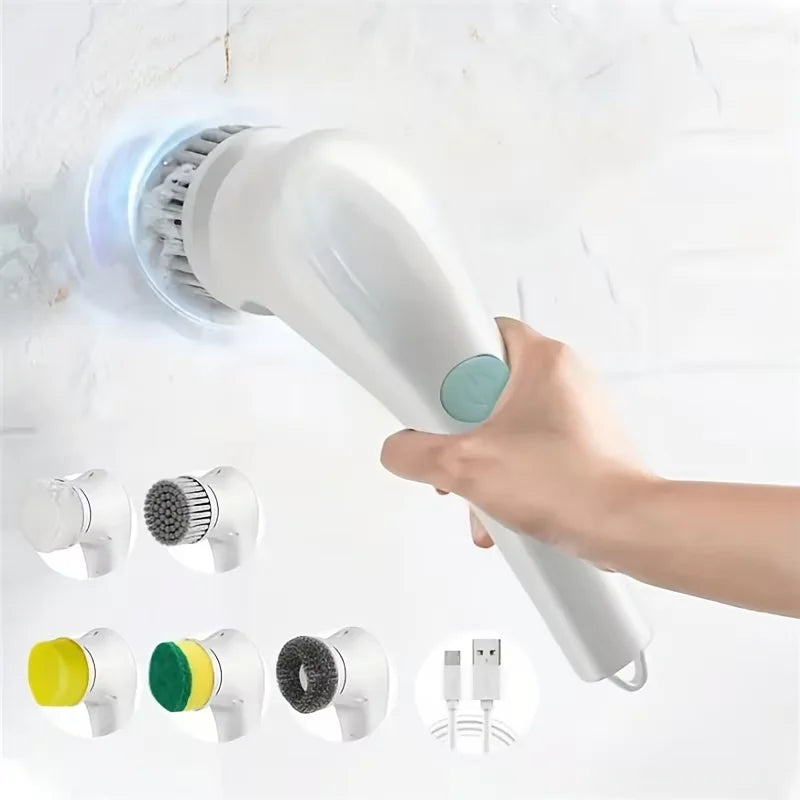 Multi-functional Electric Cleaning Brush for Kitchen and Bathroom - Wireless Handheld Power Scrubber for Dishes, Pots, and Pans