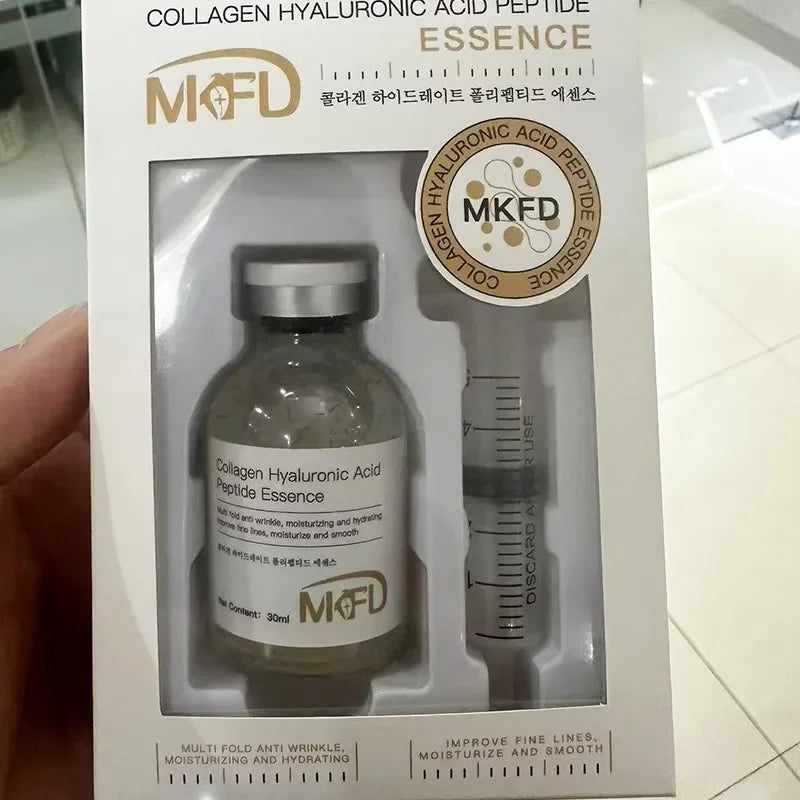 Korean Collagen Silk Peptide Hydrating Ampoule Serum, Intensive Lifting & Elasticity Boost Skin Care for Dry & Dull Skin