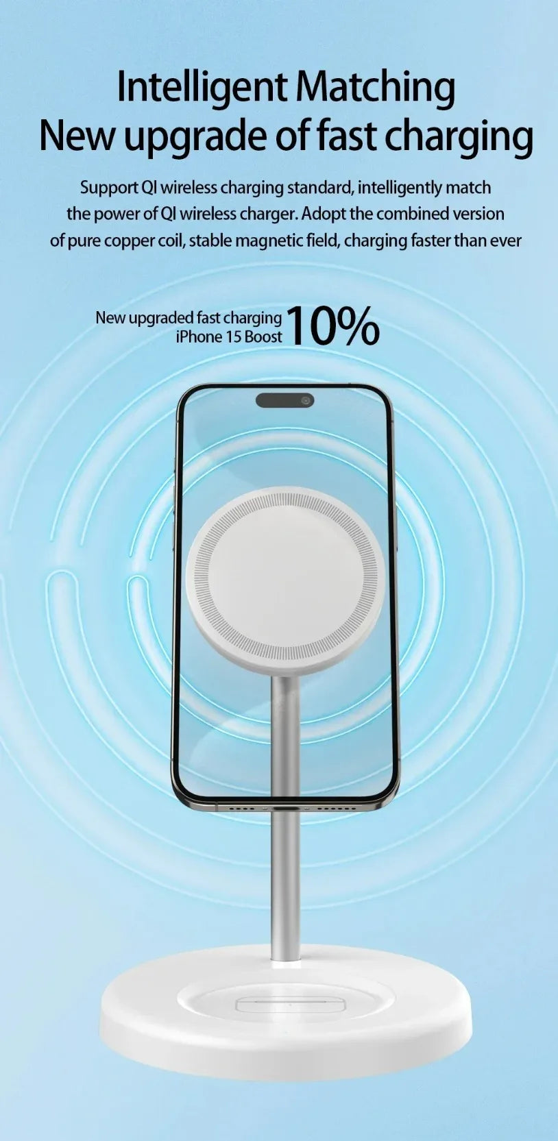 Upgraded Magnetic 2 in 1 Wireless Charger Stand For iPhone 16-12 Pro Max AirPod Pro Fast Phone Charging Station Holder