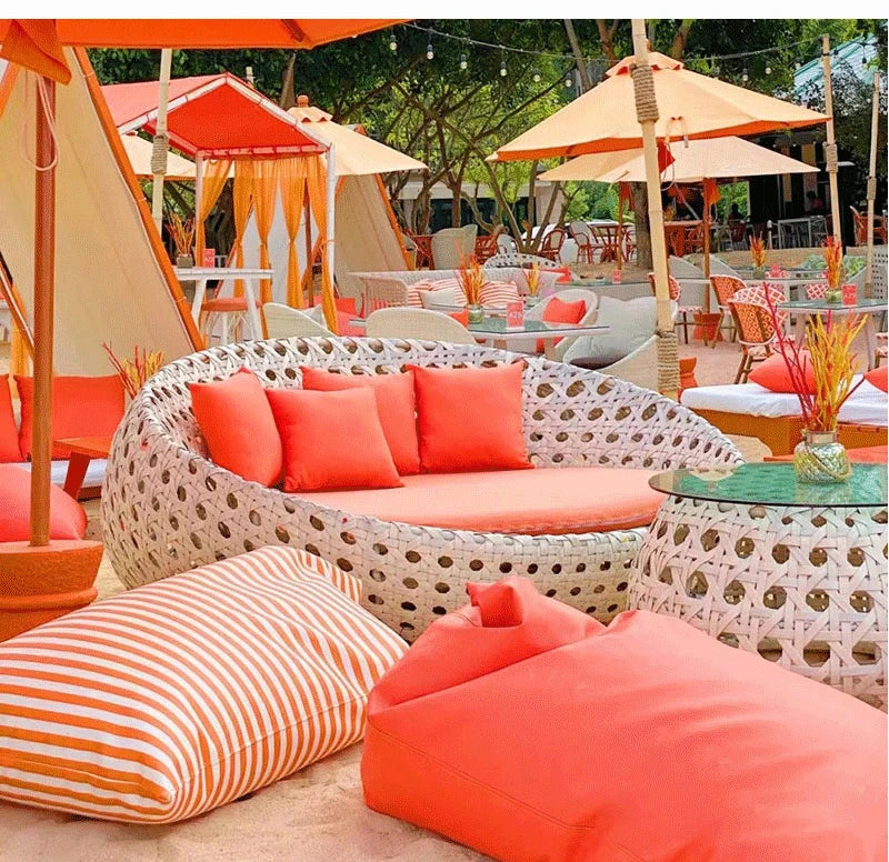 OTAUTAU Retangular Swimming Pool Floating Bean Bag Pouf Cover No Filler Waterproof Beach Pillow Sac Salon Sofa Bed Chaise Lounge