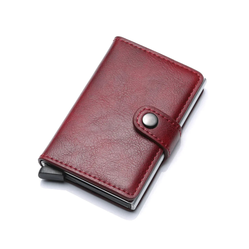 Rfid Visit Credit Card Holder Storage Luxury Small Smart Wallet Metal Business Cardholder Case Women Minimalist Walet for Men