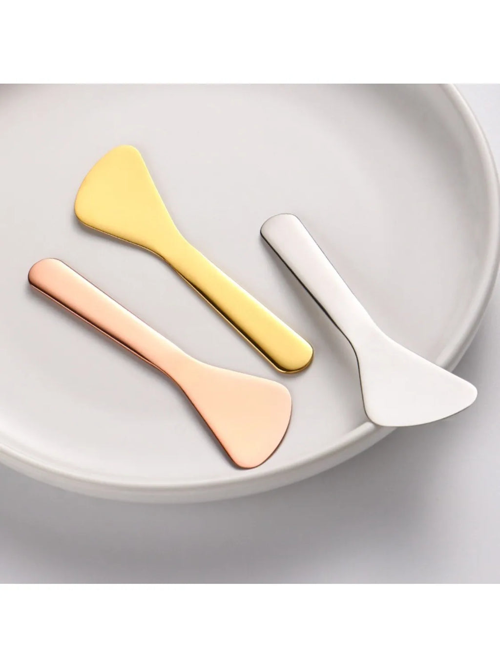 Crescent Moon Shape Face Cream Spoon 304 Stainless Steel Facial Mask Spoon Beauty Skin Care Tool