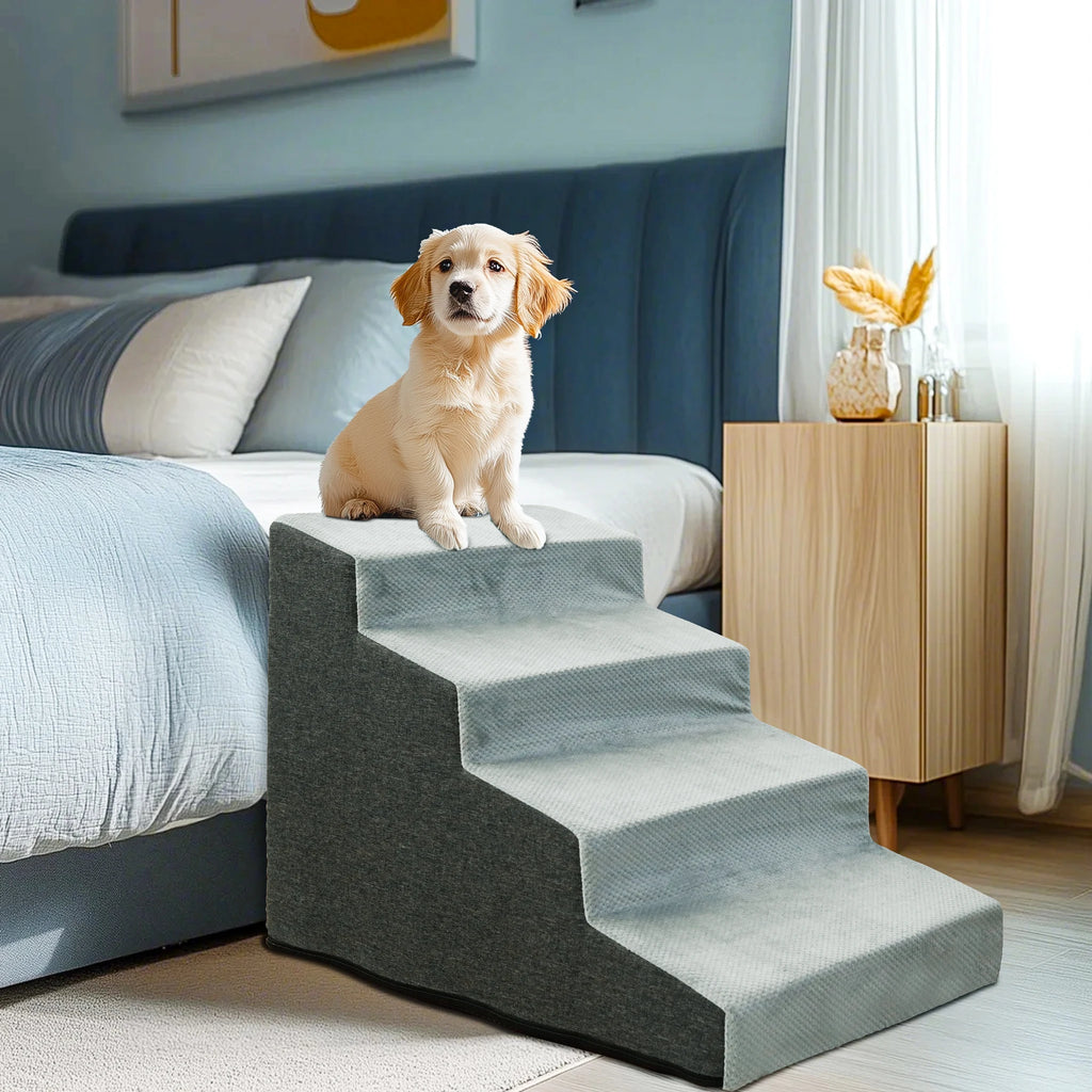 Foam Dog Stairs for High Beds, 3 to 5 Steps