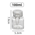 Buckle Glass Jar Transparent Airtight Glass Jar Wide Mouth Container Stylish Sealed Storage Jar For Spice Organization Coffee
