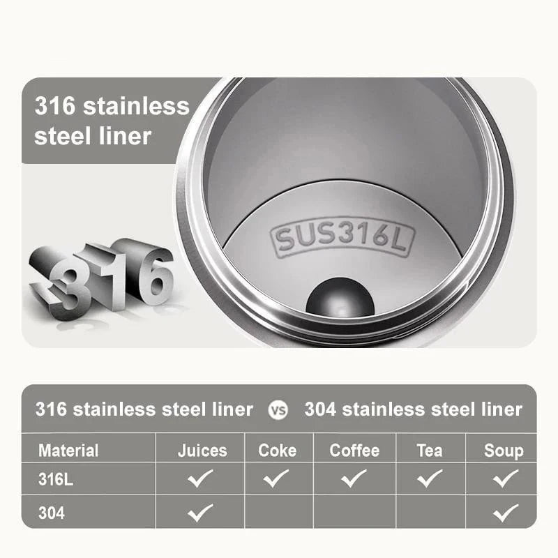 Portable Thermos Cup Gift For Woman Girl Cute Tumbler 750ML Water Bottle 316 Stainless Steel Vacuum Thermos Bottle Insulated