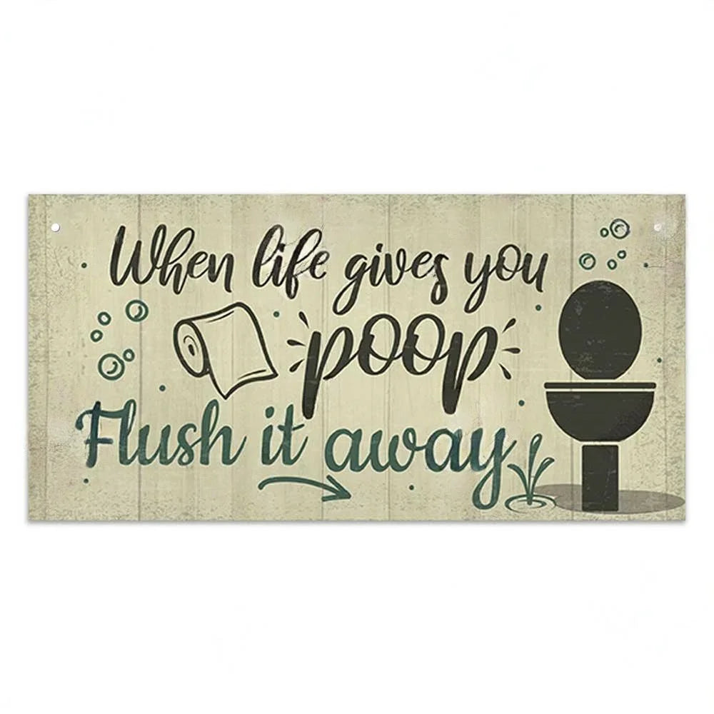 Home decor Toilet Signs Wooden Hanging Plaque Decorative Plaque for Toilet Door Hanging Sign Wood In Bar Pub Beach decor