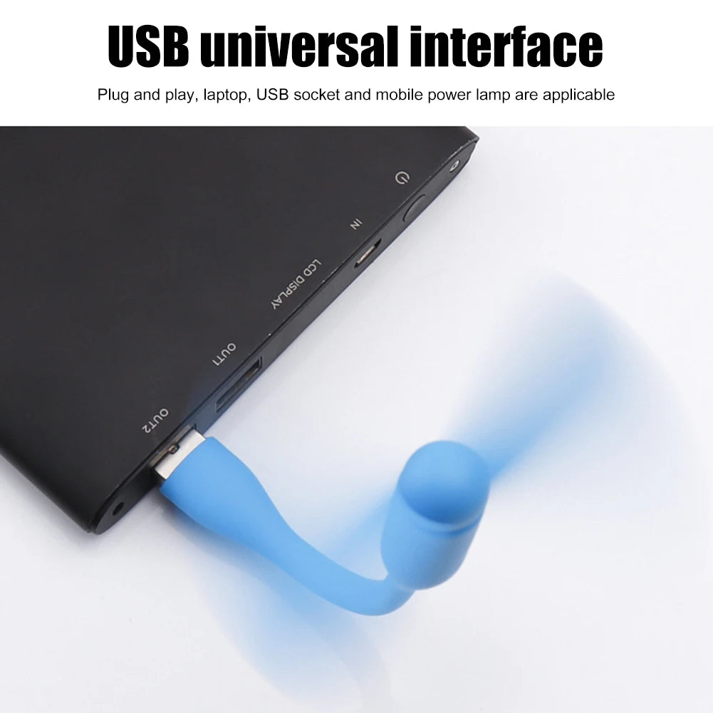 Flexible USB Mini Fan for Laptop & Power Bank