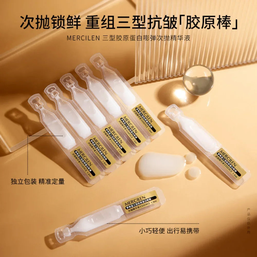Type III Collagen Essence Moisturizing Firming Anti-Wrinkle Fade Fine Line Tightness Essence Anti-aging Smoothing Face Skin Care