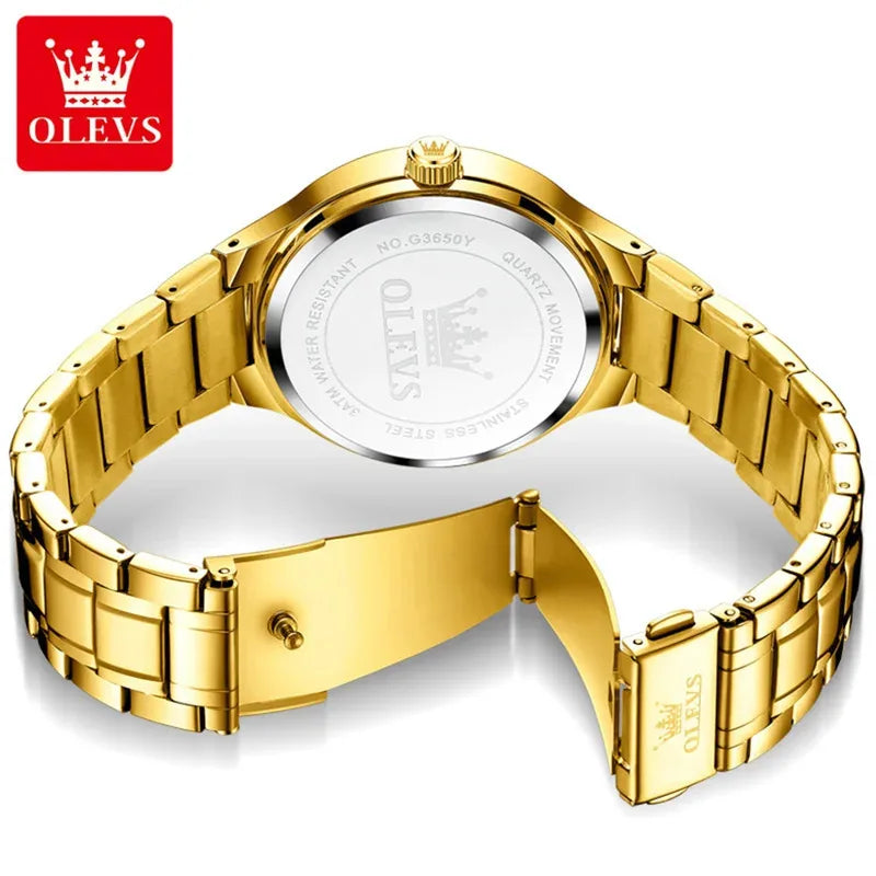OLEVS 3650 Men Ladies Watch Original Luxury Quartz Watch