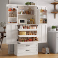 6 Door Kitchen Pantry Cabinet Pantry Storage Cabinet with Shelves