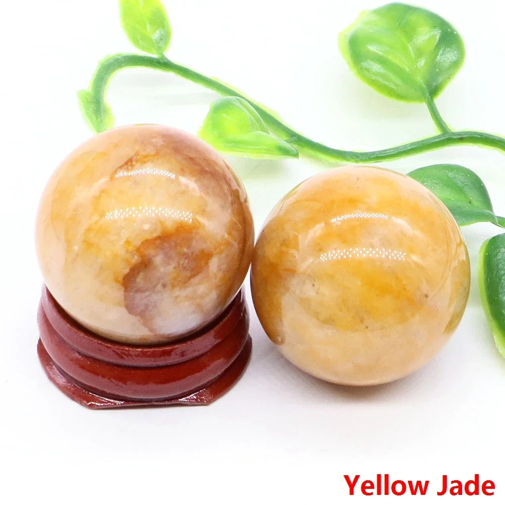 30MM Crystal Ball Natural Reiki Healing Quartz Stone Globe Energy Gemstone Fengshui Sphere Wicca Chakra Massage Home Decor Gifts