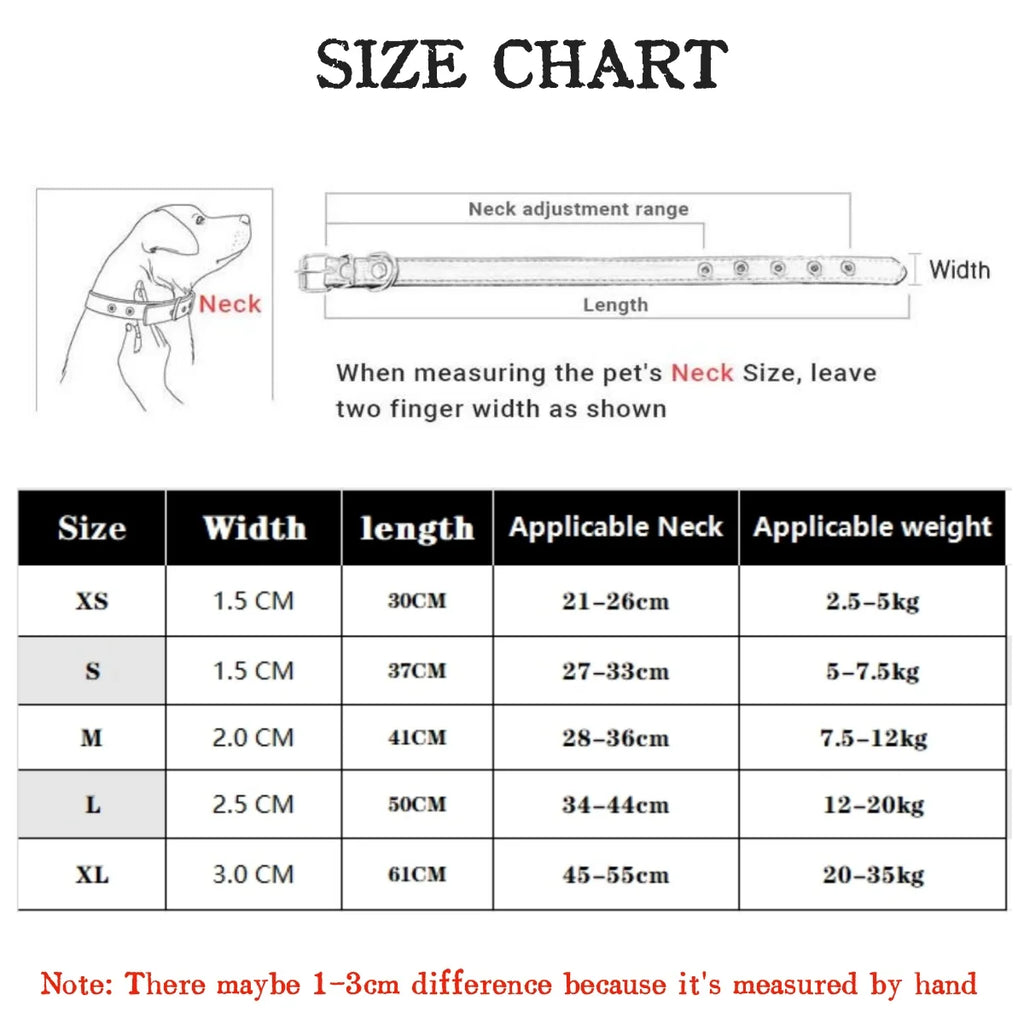 Personalized Name Carved Dog Collar ID Tag  Anti-lost Solid PU Leather Collar For Small Medium Large Dogs Puppy Cat Pet Supplies