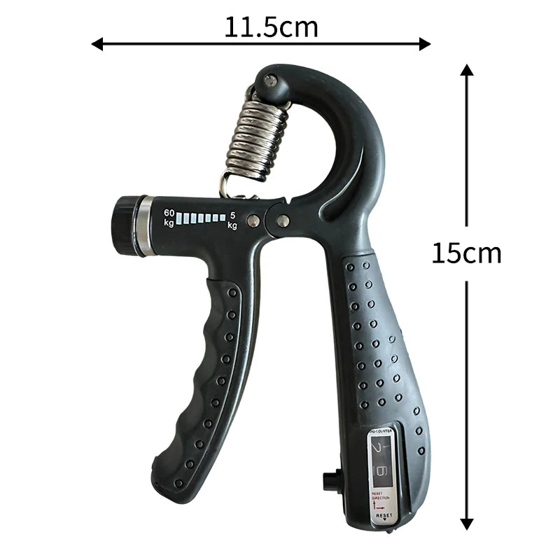 Hand Grip Strengthener Kit Adjustable Counting Gripper Finger Trainer