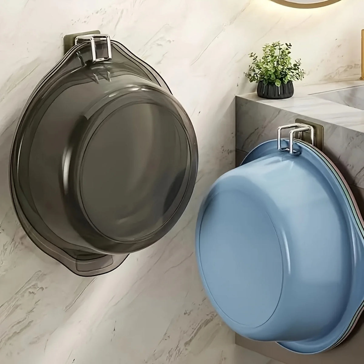 1/2/4 Pcs Stainless Steel Washbasin Hook - Punch-free Multifunctional