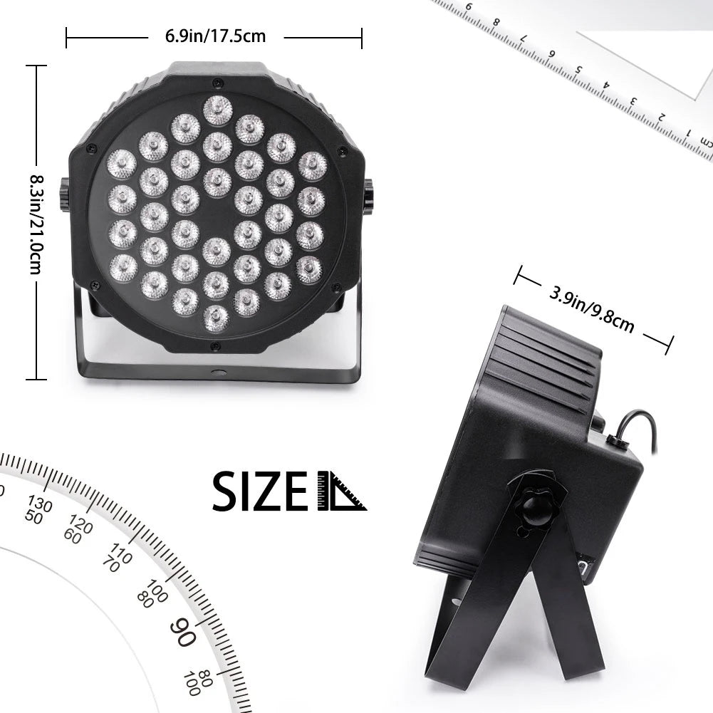U'king 4PCS 36LED Par Light Dmx512 RGB LED Uplights