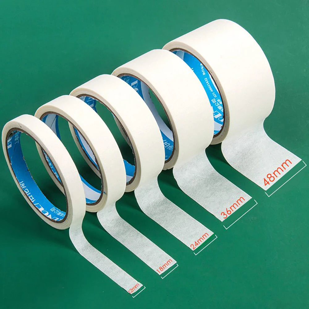 12M Masking Tape White Writable Sealing Self Adhesive Tape