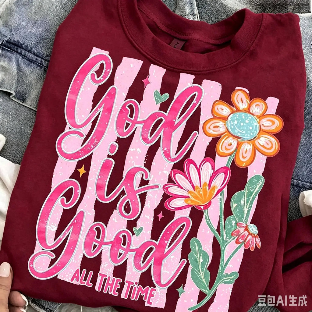 God Is Good All The Time T-shirt Retro Christian