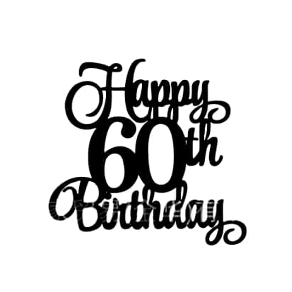 1 pcs Personalised Age Cake Topper Cupcake Flag Happy Birthday Glitter 30th 40th 50th 60th 70th 80th 90th Decor Adult Kids
