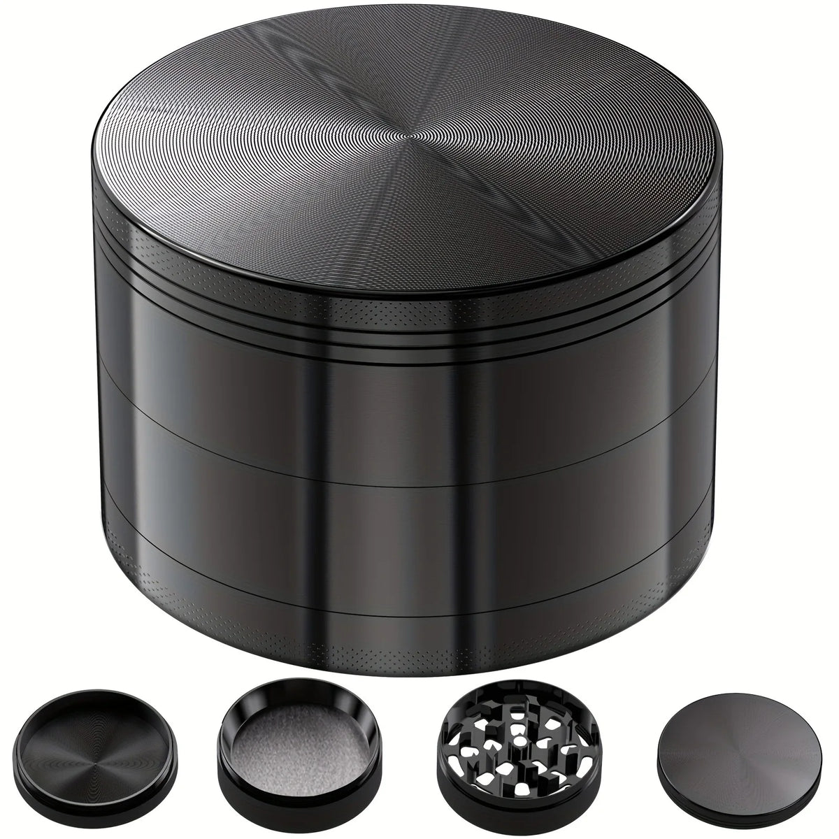 Metal Herb Grinder 4-layer Manual Spice Mill Pepper Mortar Bud Crusher Gift Grass Tobacco Grinder Smoking Cigarette Accessories