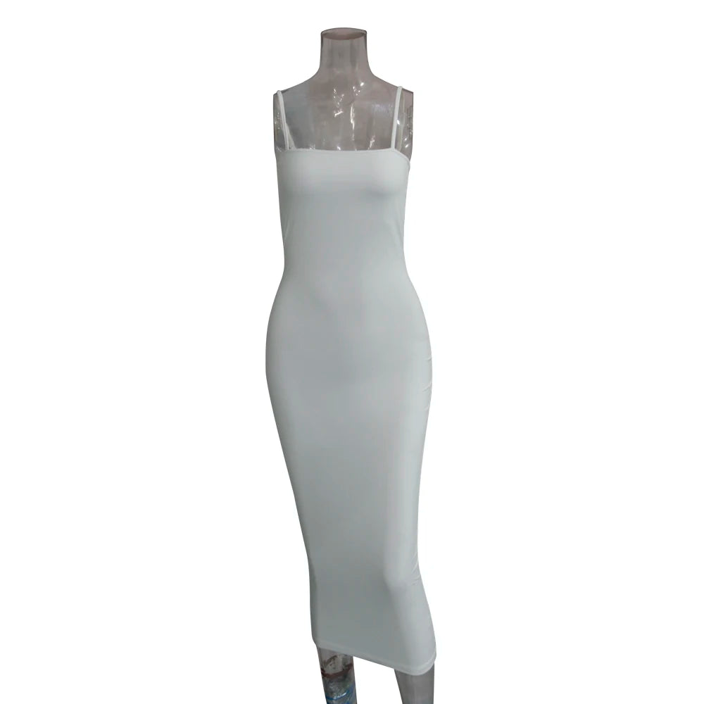 Summer Women's Dress Long Sling Dresses Club Sexy Suspender Dress