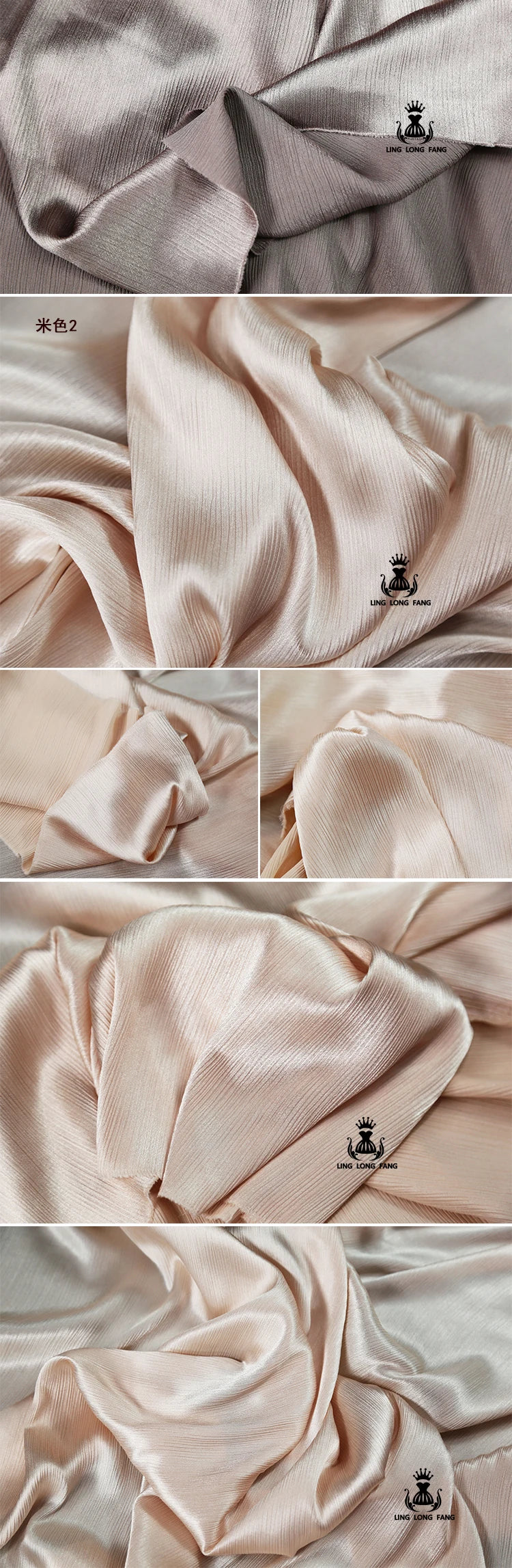 High End Glossy Texture Satin Fabric Smooth Imitation Acetate Silk Fabric Cheongsam Dress Designer Fabric Sewing Accessories