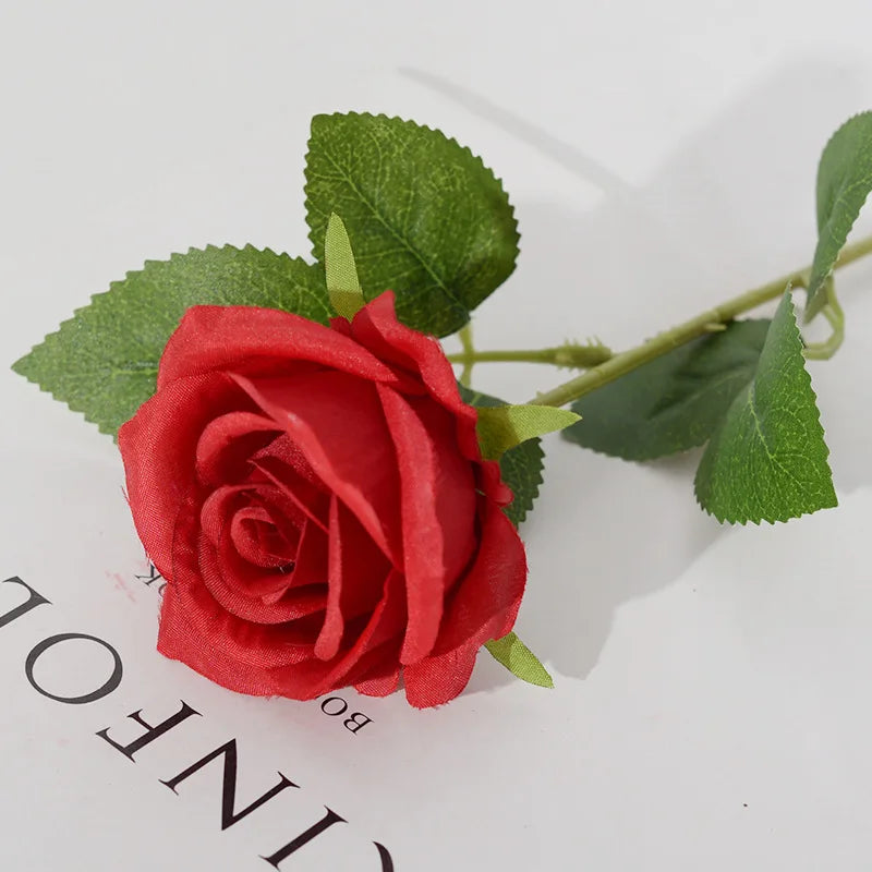 3/5/10/20pcs Silk Artificial Roses Flowers Bouquet Beautiful Fake Roses for Wedding Home Decor Fake Flowers Valentine's Day Gift